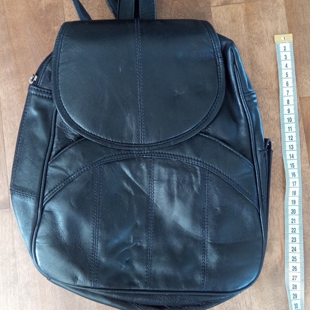 SMALL LEATHER BACKPACK - Picture 12 of 16